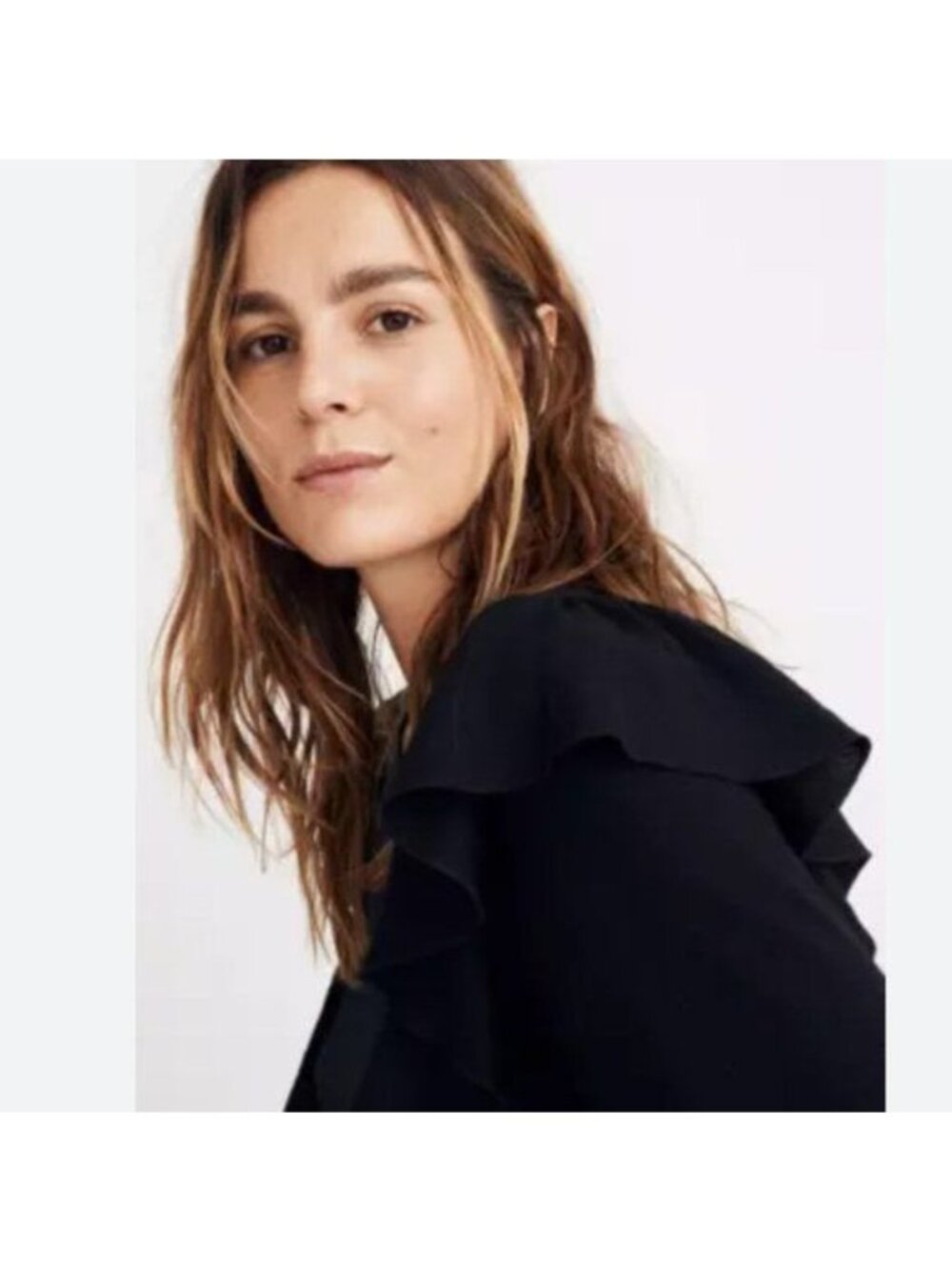 MADEWELL Ruffle-Front Top - XS - Picture 7 of 9